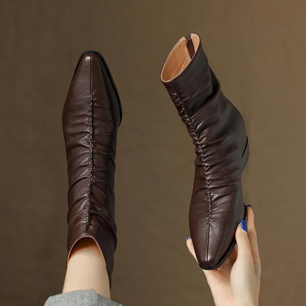 Exquisite Handmade Leather Women's Shoes: Elegant Luxury Craftsmanship(E123006Q4)