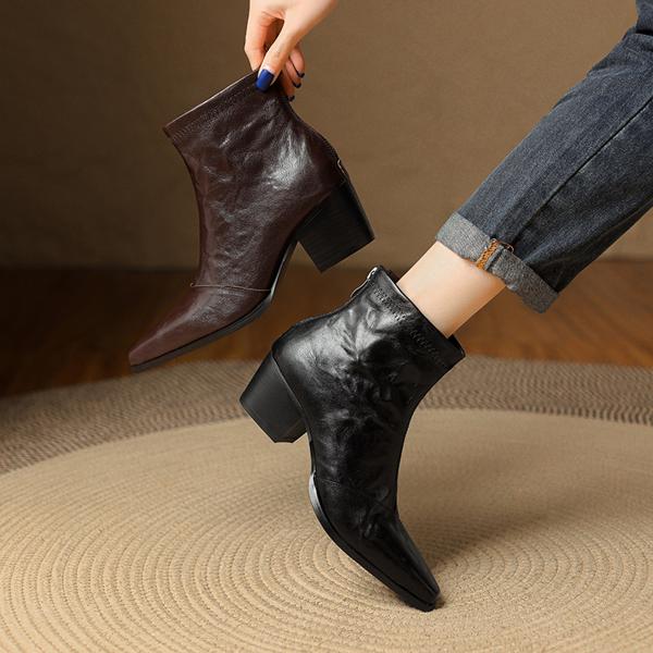 Handcrafted Leather Women's Shoes: Elegance in Every Stitch(E123006Q16)