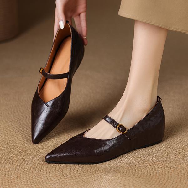 Handcrafted Genuine Leather Women's Shoes - Luxurious Elegance with Artisan Quality(E123006Q25)