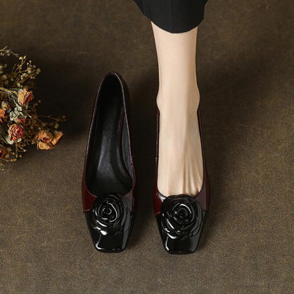 Handcrafted Luxury Leather Shoes for Elegant Women(E12300624-25)