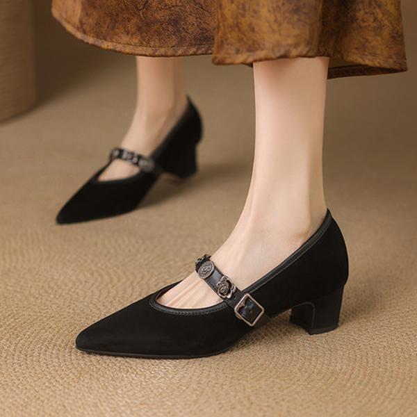 Elegant Handcrafted Leather Women's Shoes: Exquisite Craftsmanship & Luxury Quality(E123006Q40)