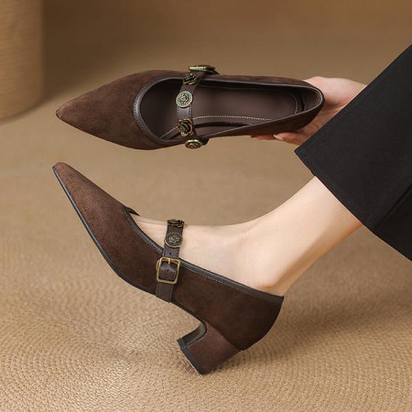 Elegant Handcrafted Leather Women's Shoes: Exquisite Craftsmanship & Luxury Quality(E123006Q40)