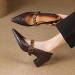 Handcrafted Luxury Leather Women's Shoes: Elegance in Every Detail(E123006Q42)