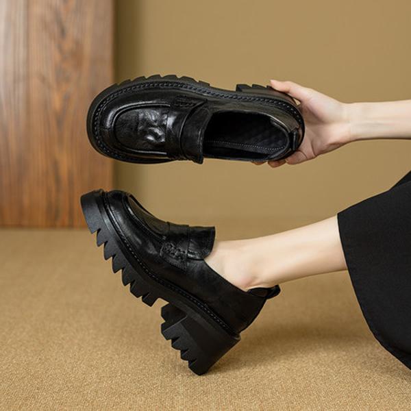 Luxury Handcrafted Leather Women's Shoes - Elegant Craftsmanship(E123006Q35)