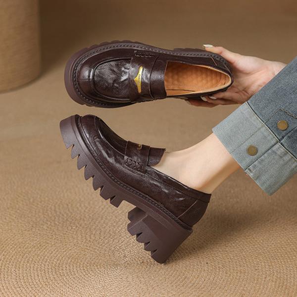 Handcrafted Genuine Leather Women’s Shoes: Luxurious Elegance(E123006Q39)