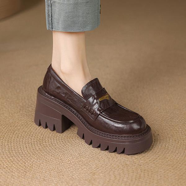 Handcrafted Genuine Leather Women’s Shoes: Luxurious Elegance(E123006Q39)