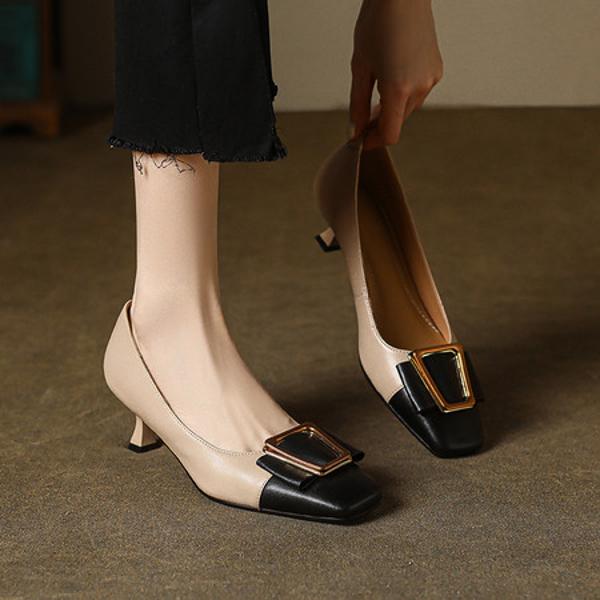 Handcrafted Luxury Leather Women's Shoes - Timeless Elegance(E123006124-19)