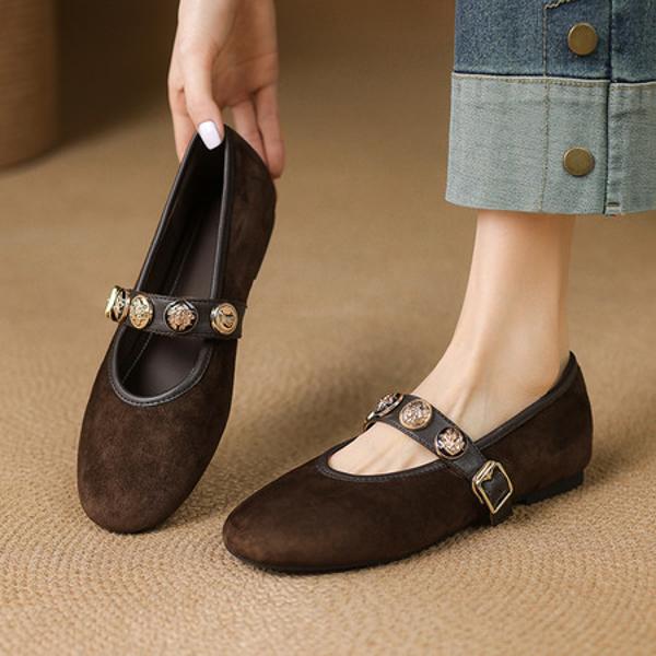 Handcrafted Leather Women's Shoes: Luxurious Elegance in Quality(E123006QM2)