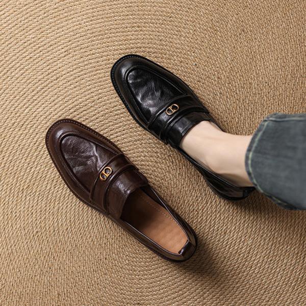 Elegant Handcrafted Genuine Leather Women's Shoes, Luxurious Quality(E123006SQ23)