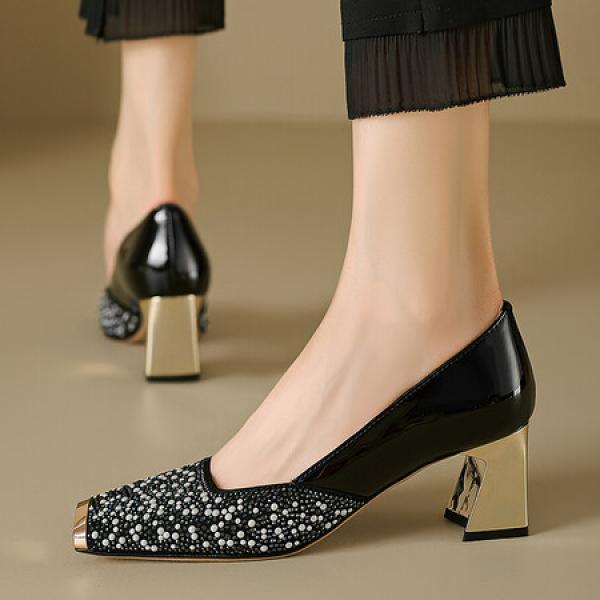 Elegant Handcrafted Leather Women's Shoes of Luxury Quality(E5or7A758)