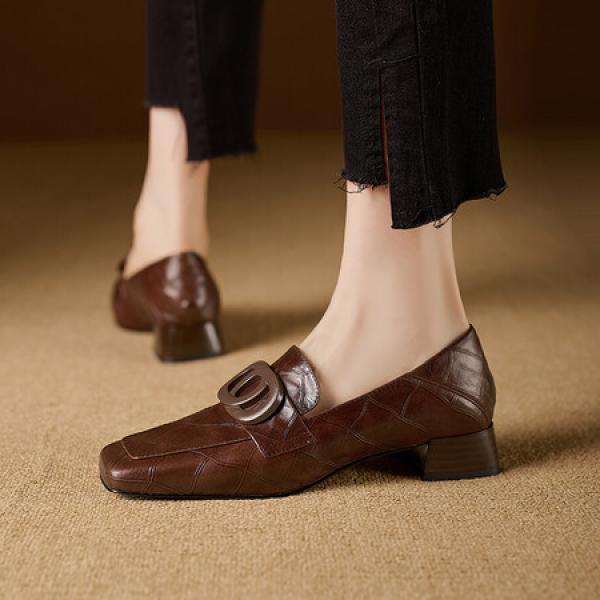 Elegant Handcrafted Leather Women's Shoes of Luxury Quality(E5or7A819)