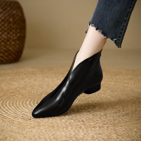 Handcrafted Luxury Leather Women’s Shoes with Elegant Craftsmanship(E5or75867)