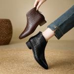 Elegance Defined: Handcrafted Genuine Leather Women's Shoes(E5or7A5852)