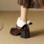 Handcrafted Luxurious Leather Women's Shoes(E5or7682-1)