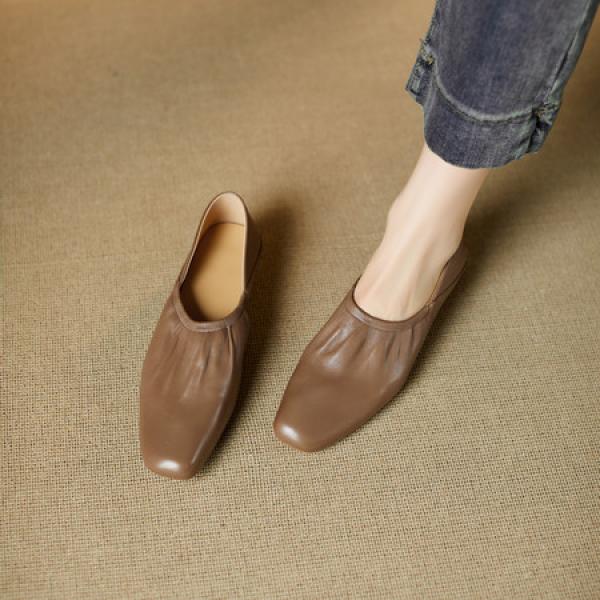 Luxurious Handmade Leather Women's Shoes: Craftsmanship Meets Elegance(E5or76818)