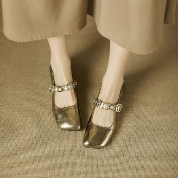 Handcrafted Luxury Leather Women's Shoes - Elegant Craftsmanship(E5or76816)