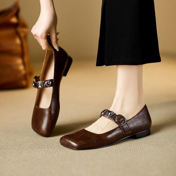 Handcrafted Luxury Leather Women’s Shoes, Elevate Elegance(E5or76803)