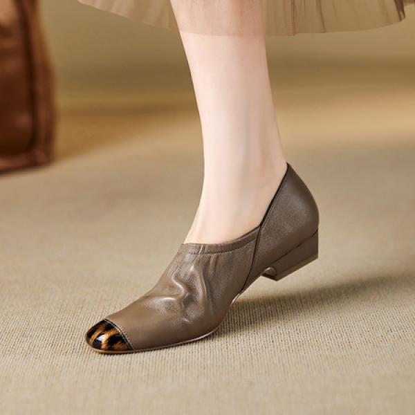 Luxurious Handcrafted Genuine Leather Women's Shoes Elegance(E5or76825)