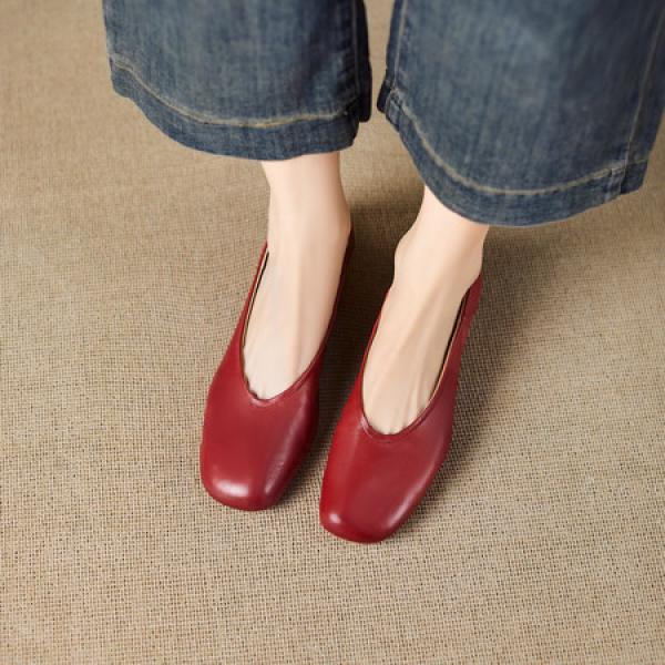 Handcrafted Luxury Leather Women's Footwear Elegance(E5or76836)