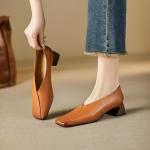 Elegant Handcrafted Leather Women’s Shoes of High Quality(E5or76837)
