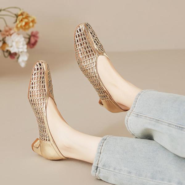 Exquisite Handcrafted Leather Women's Shoes for Elegance(E5or76868)