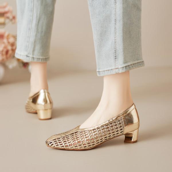 Exquisite Handcrafted Leather Women's Shoes for Elegance(E5or76868)