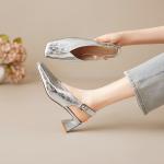 Exquisite Handcrafted Leather Heels for Elegant Women(E5or76887)