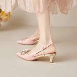 Elegant Handcrafted Genuine Leather Women's Shoes of Luxury Quality(E5or71825850)