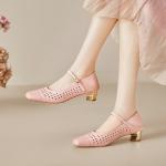 Exquisite Handcrafted Leather Women's Shoes for Elegance(E5or76915)