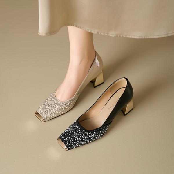 Luxurious Handmade Genuine Leather Women’s Shoes(E5or7758-1)