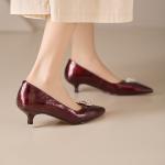 Elegant Handcrafted Genuine Leather Women's Shoes of Luxury Quality(E5or76942)