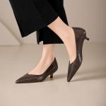 Elegant Handcrafted Leather Women's Shoes of Luxury Quality(E5or76943)