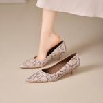 Elegant Handcrafted Leather Women's Shoes of Luxury Quality(E5or76943)