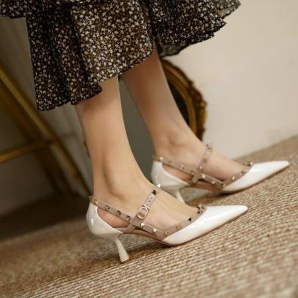 Elegant Handmade Leather Women's Shoes: Exquisite Craftsmanship.(E6haodianX837)