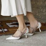 Elegant Handmade Leather Women's Shoes: Exquisite Craftsmanship.(E6haodianX837)