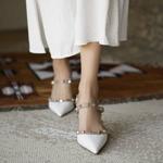 Elegant Handmade Leather Women's Shoes: Exquisite Craftsmanship.(E6haodianX837)