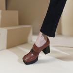 Elegant Handcrafted Leather Women's Shoes of Luxury(E6haodianA802)