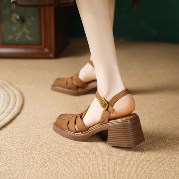 Handcrafted Luxury Leather Women’s Shoes: Elegant Artistry and Quality(E6haodianA208)