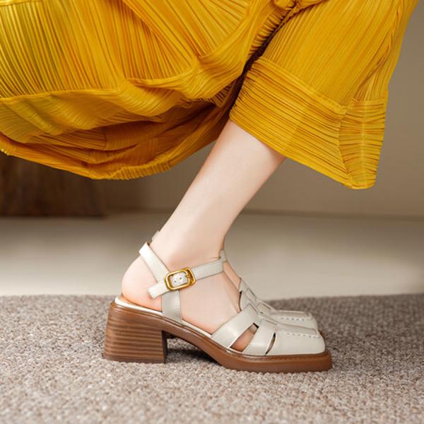 Exquisite Handmade Leather Women's Shoes: Elegance Meets Luxury(E6haodianAb208-1)