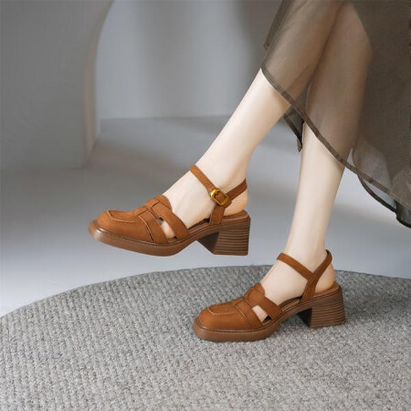 Handcrafted Luxurious Leather Women's Shoes: Elegance Redefined(E6haodianAS208-2)