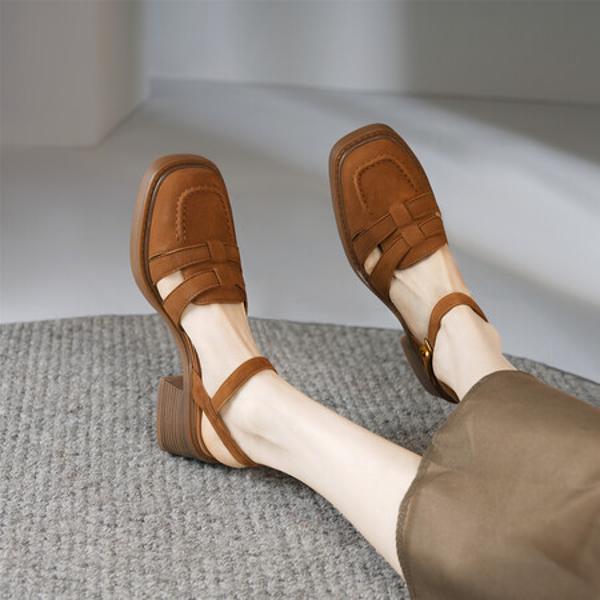 Handcrafted Luxurious Leather Women's Shoes: Elegance Redefined(E6haodianAS208-2)