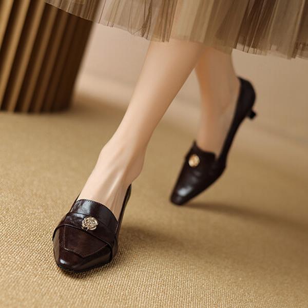 Exquisite Handmade Leather Shoes for Elegant Women(E6haodianS1008)