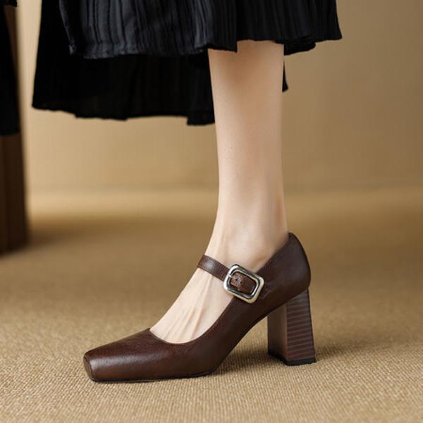 Exquisite Handcrafted Genuine Leather Women's Shoes for Elegant Style(E6haodian1015)