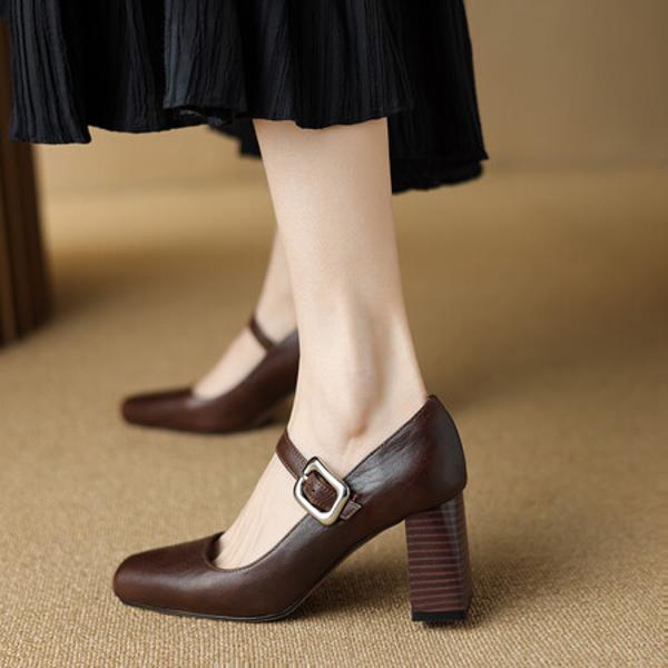 Exquisite Handcrafted Genuine Leather Women's Shoes for Elegant Style(E6haodian1015)