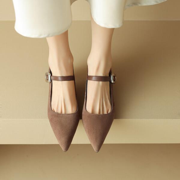 Elegantly Crafted Genuine Leather Handmade Women's Shoes for Luxe Appeal(E6haodianS1017)