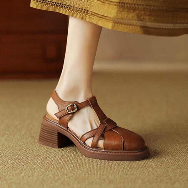 Handcrafted Genuine Leather Women's Shoes – Elegant Luxury Craftsmanship(E6haodianW1601)