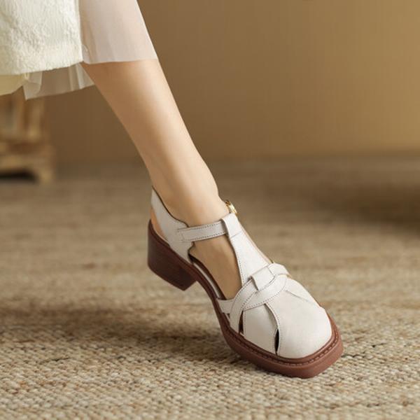 Handcrafted Genuine Leather Women's Shoes – Elegant Luxury Craftsmanship(E6haodianW1601)