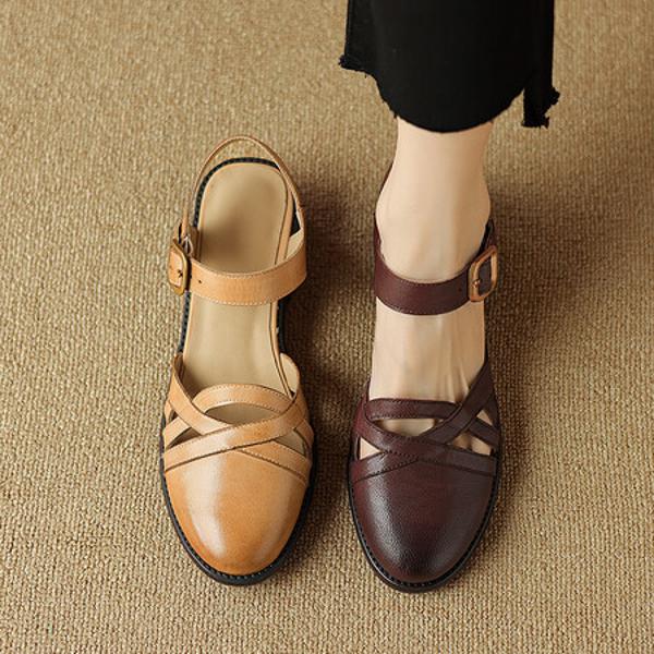 Luxurious Handmade Leather Women's Shoes: Craftsmanship, Quality, Elegance(E6haodianD622)