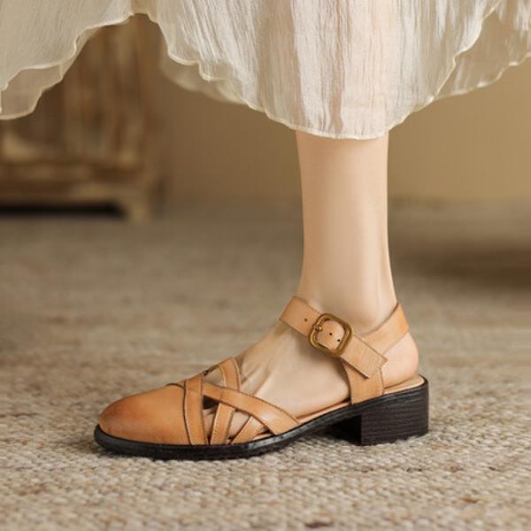 Luxurious Handmade Leather Women's Shoes: Craftsmanship, Quality, Elegance(E6haodianD622)