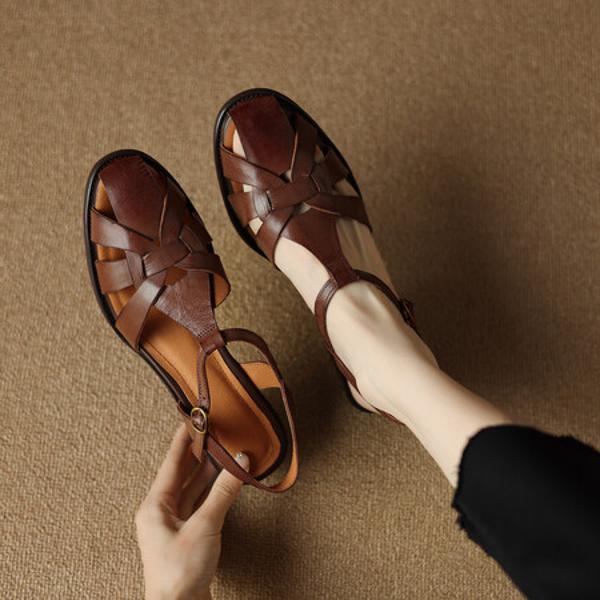 Handcrafted Genuine Leather Women's Shoes: Elegance Redefined(E6haodianYL993)